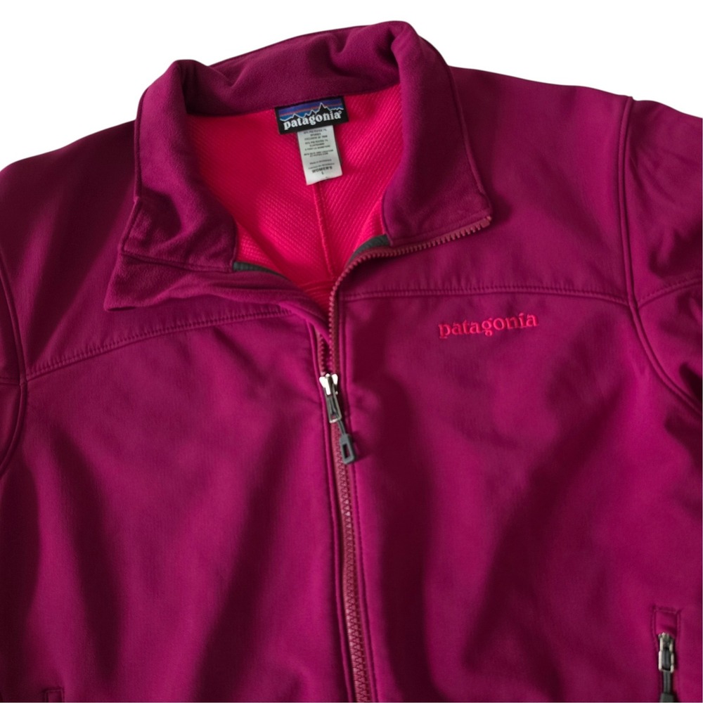 Patagonia Womens Adze Softshell Jacket Magenta Pink Polartec Windproof Large
